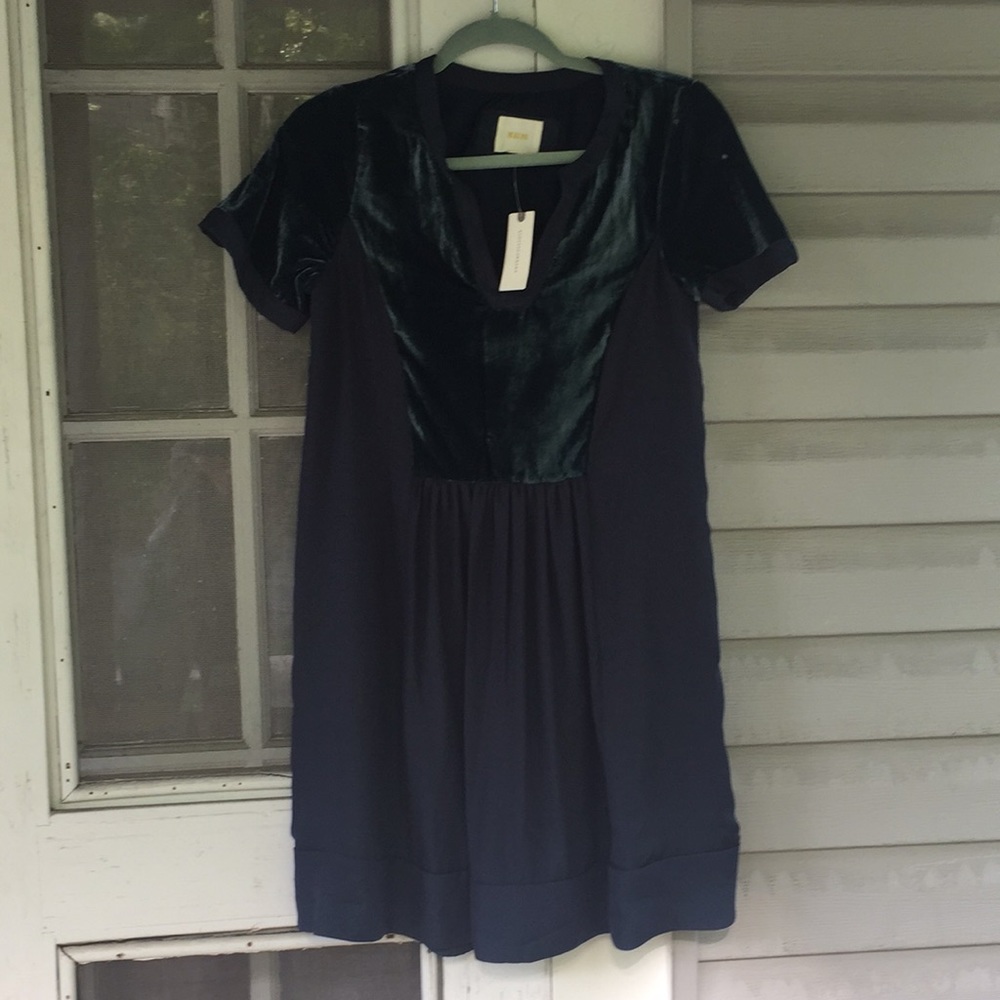 NWT Anthropologie Teal Shirtdress